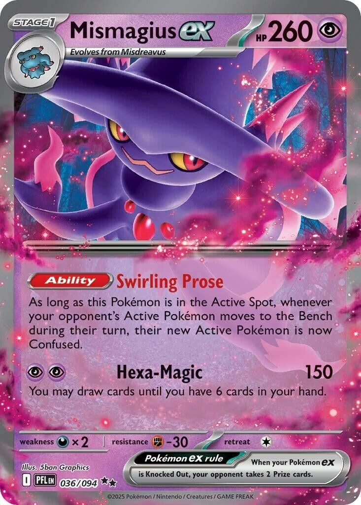 Image for Mismagius ex (036/094) [ME02: Phantasmal Flames] - Pokemon
