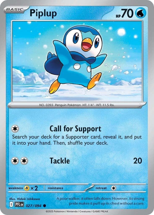 Image for Piplup (027/094) [ME02: Phantasmal Flames] - Pokemon