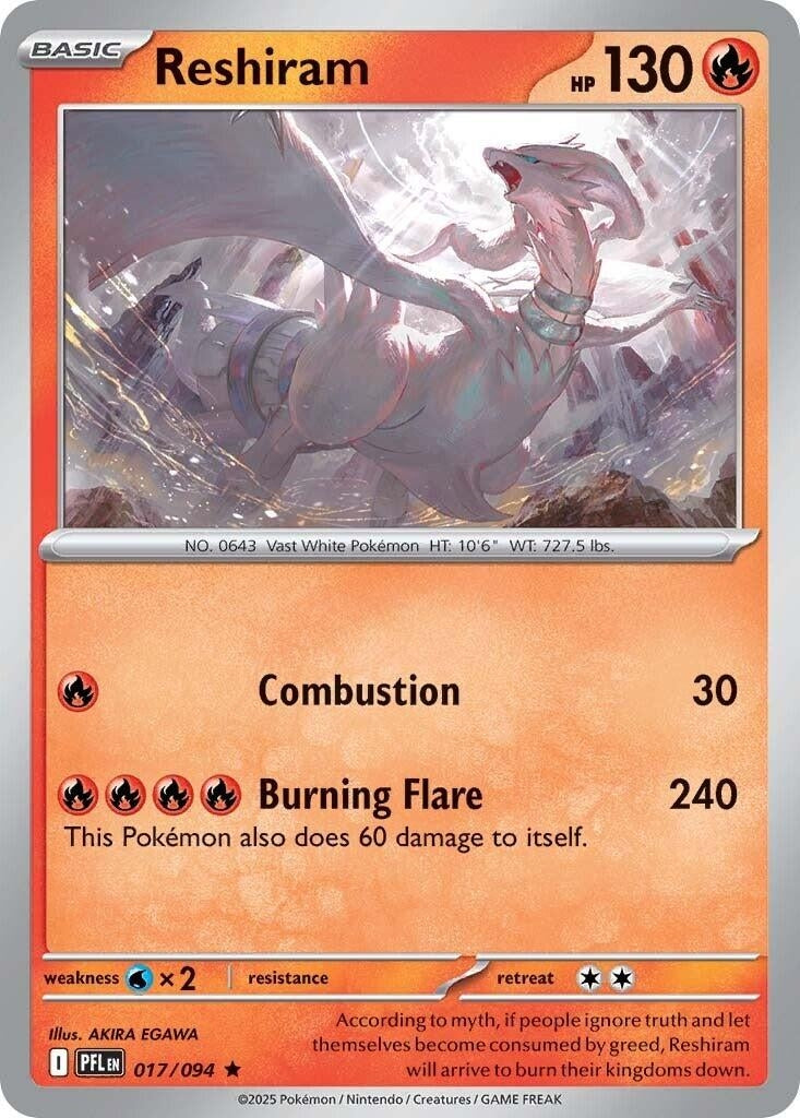 Image for Reshiram (017/094) [ME02: Phantasmal Flames] - Pokemon