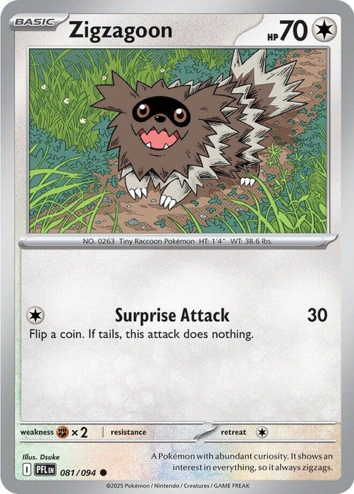 Image for Zigzagoon (081/094) [ME02: Phantasmal Flames] - Pokemon