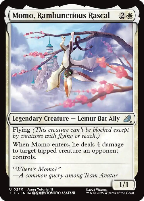 Image for Momo, Rambunctious Rascal (0270) (270) [Avatar: The Last Airbender: Eternal-Legal] - Magic: The Gathering