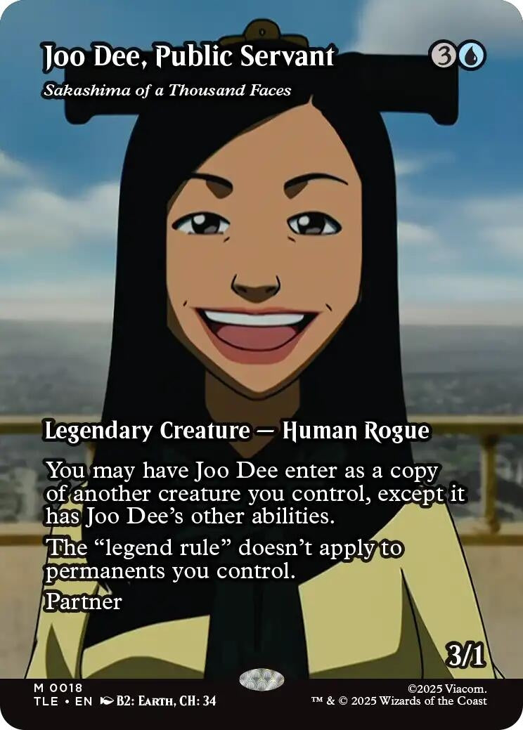 Image for Joo Dee, Public Servant - Sakashima of a Thousand Faces (Borderless) (18) [Avatar: The Last Airbender: Eternal-Legal] - Magic: The Gathering