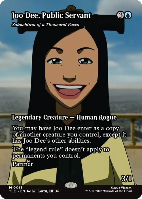 Image for Joo Dee, Public Servant - Sakashima of a Thousand Faces (Borderless) (18) [Avatar: The Last Airbender: Eternal-Legal] - Magic: The Gathering
