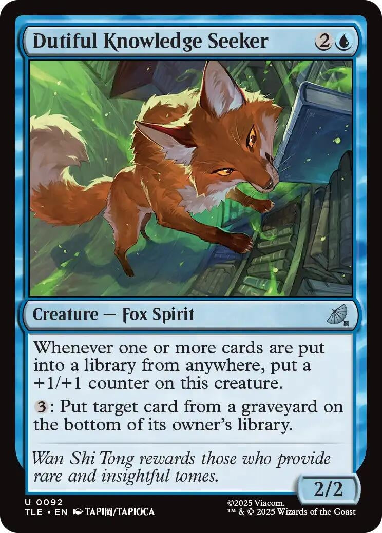 Image for Dutiful Knowledge Seeker (92) [Avatar: The Last Airbender: Eternal-Legal] - Magic: The Gathering