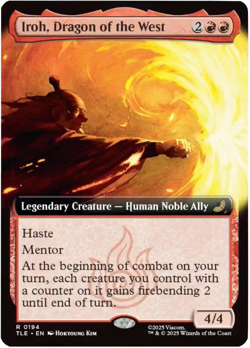 Image for Iroh, Dragon of the West (Extended Art) (194) [Avatar: The Last Airbender: Eternal-Legal] - Magic: The Gathering
