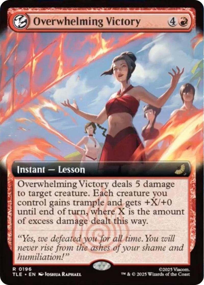 Image for Overwhelming Victory (Extended Art) (196) [Avatar: The Last Airbender: Eternal-Legal] - Magic: The Gathering