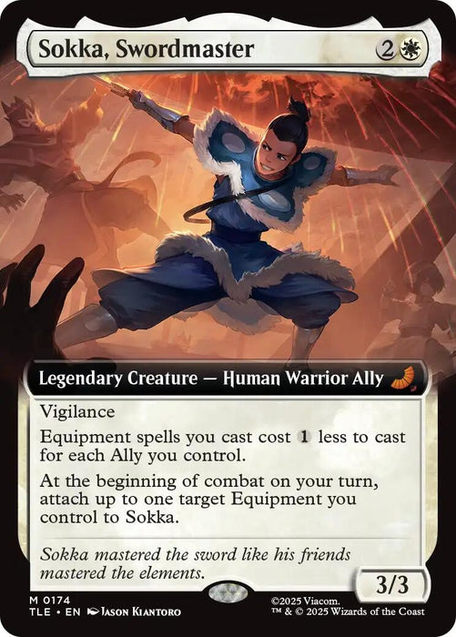 Image for Sokka, Swordmaster (Extended Art) (174) [Avatar: The Last Airbender: Eternal-Legal] - Magic: The Gathering