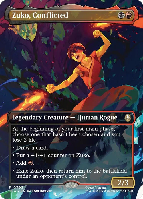 Image for Zuko, Conflicted (Borderless) (302) [Avatar: The Last Airbender] - Magic: The Gathering