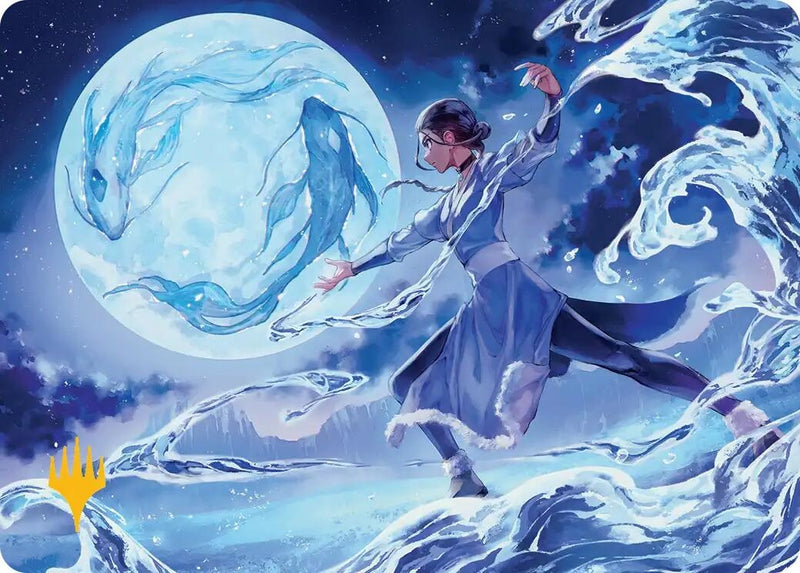Image for Waterbender Ascension Art Card (Gold-Stamped Planeswalker Symbol) (6) [Avatar: The Last Airbender] - Magic: The Gathering