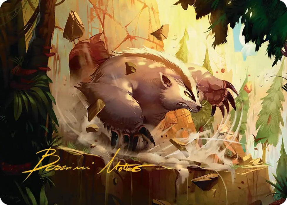 Image for Badgermole Art Card (Gold-Stamped Signature) (12) [Avatar: The Last Airbender] - Magic: The Gathering