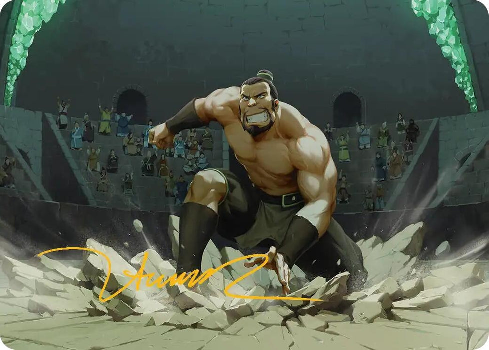 Image for The Boulder, Ready to Rumble Art Card (Gold-Stamped Signature) (13) [Avatar: The Last Airbender] - Magic: The Gathering