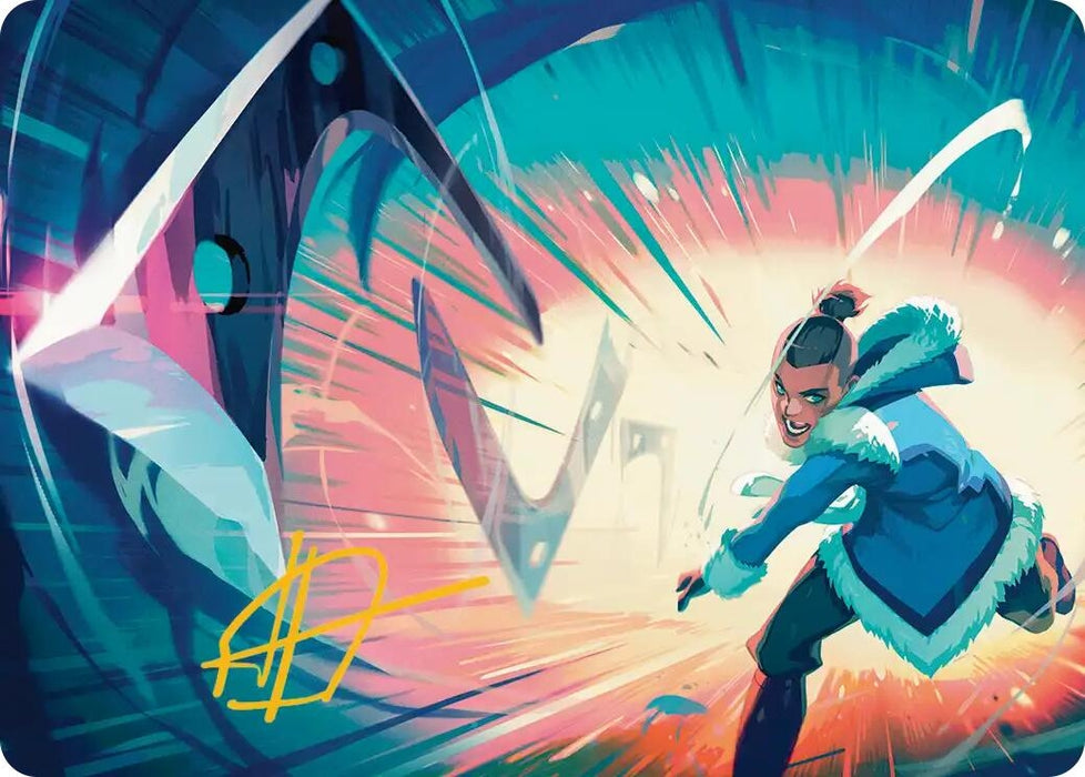 Image for Trusty Boomerang Art Card (Gold-Stamped Signature) (25) [Avatar: The Last Airbender] - Magic: The Gathering