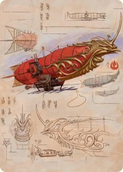 Image for Phoenix Fleet Airship Art Card (35) [Avatar: The Last Airbender] - Magic: The Gathering