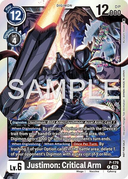 Image for Justimon: Critical Arm (Event Pack 8) (P-179 P) [Digimon Promotion Cards] - Digimon Card Game