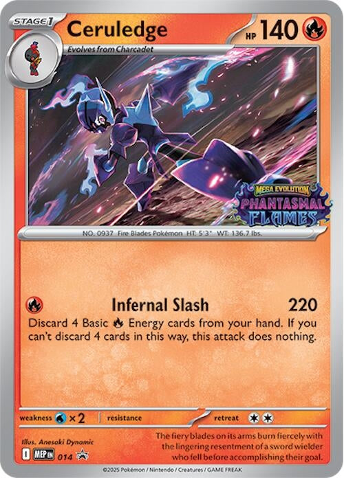 Image for Ceruledge (Prerelease) (014) [ME: Mega Evolution Promo] - Pokemon