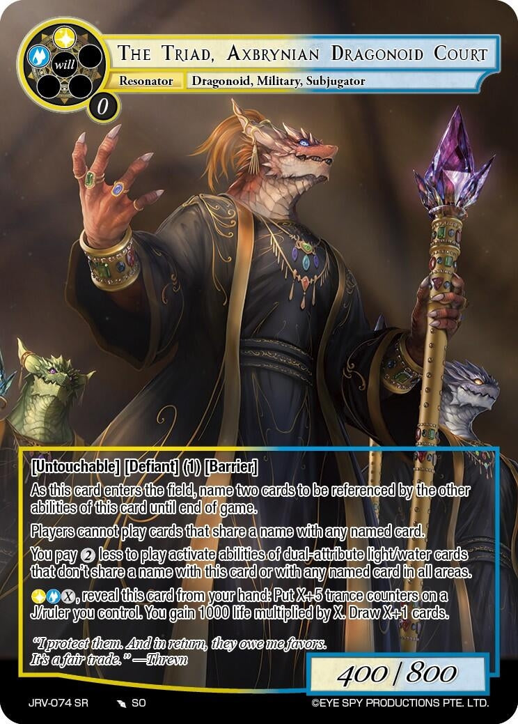 Image for The Triad, Axbrynian Dragonoid Court (JRV-074 N) [Journey to Ravidra] - Force of Will
