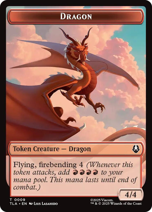 Image for Dragon // Food (0019) Double-Sided Token (9 // 19) [Avatar: The Last Airbender] - Magic: The Gathering