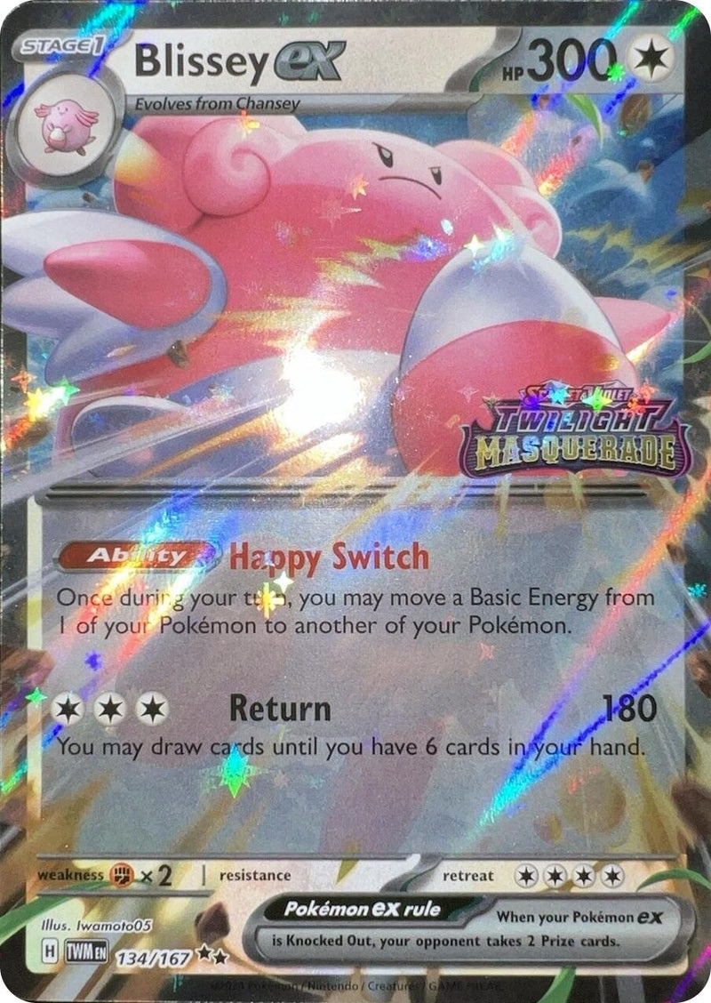 Image for Blissey ex (Twilight Masquerade Stamped) (134/167) [Miscellaneous Cards & Products] - Pokemon