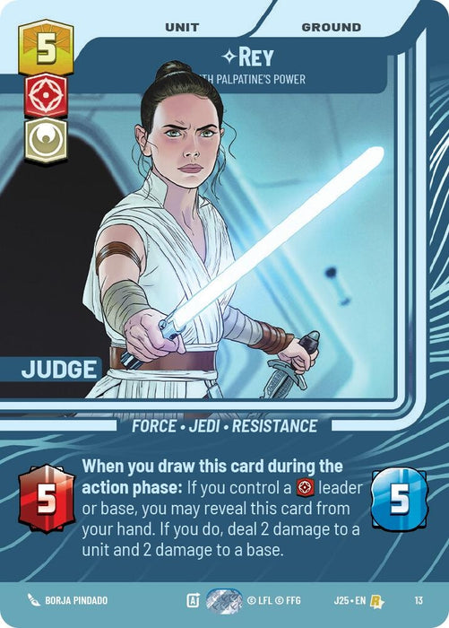Image for Rey - With Palpatine's Power (13) [Judge Promos] - Star Wars: Unlimited