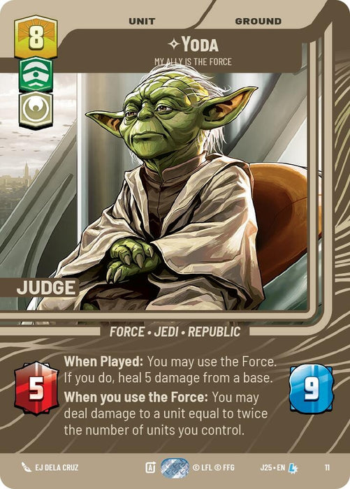 Image for Yoda - My Ally is the Force (11) [Judge Promos] - Star Wars: Unlimited