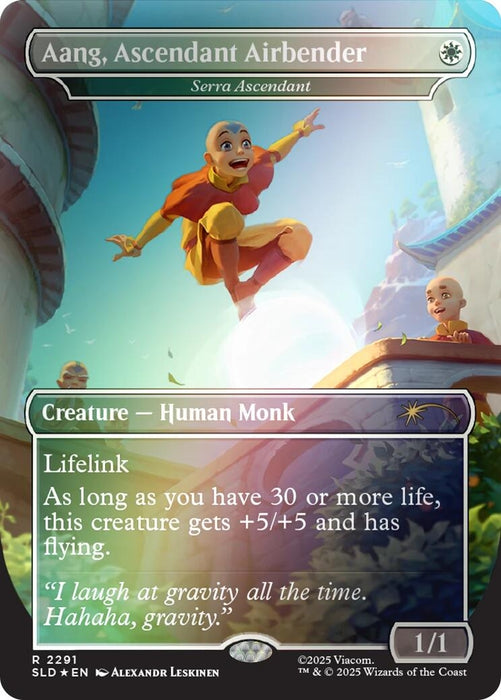 Image for Aang, Ascendant Airbender - Serra Ascendant (Rainbow Foil) (2291) - Magic: The Gathering