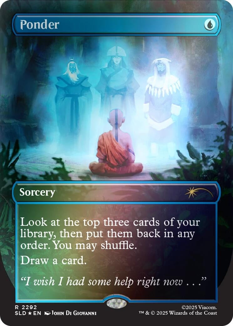 Image for Ponder (2292) (Rainbow Foil) (2292) - Magic: The Gathering