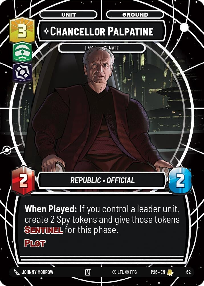 Image for Chancellor Palpatine - I Am the Senate (62) [Sector and Regional Promos: Season 1] - Star Wars: Unlimited