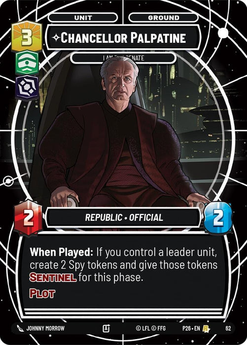 Image for Chancellor Palpatine - I Am the Senate (62) [Sector and Regional Promos: Season 1] - Star Wars: Unlimited