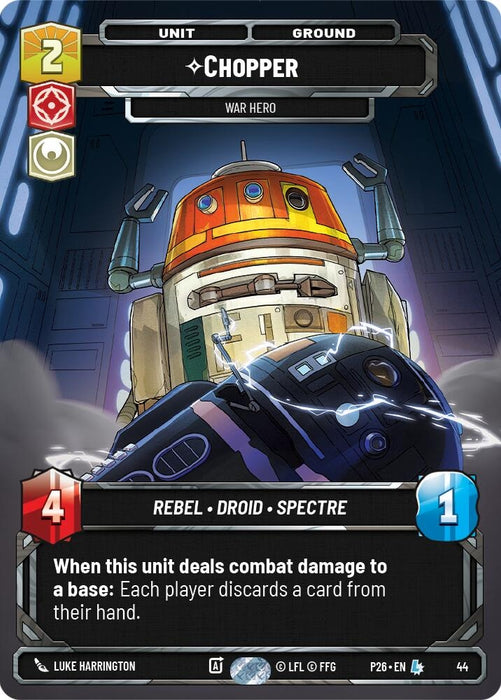 Image for Chopper - War Hero (44) (44) [Sector and Regional Promos: Season 1] - Star Wars: Unlimited