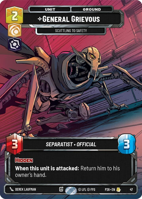 Image for General Grievous - Scuttling to Safety (47) (47) [Sector and Regional Promos: Season 1] - Star Wars: Unlimited