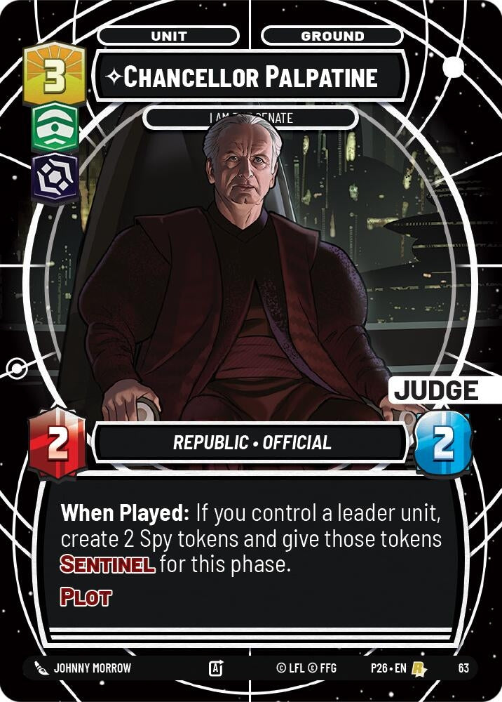 Image for Chancellor Palpatine - I Am the Senate (63) [Judge Promos] - Star Wars: Unlimited
