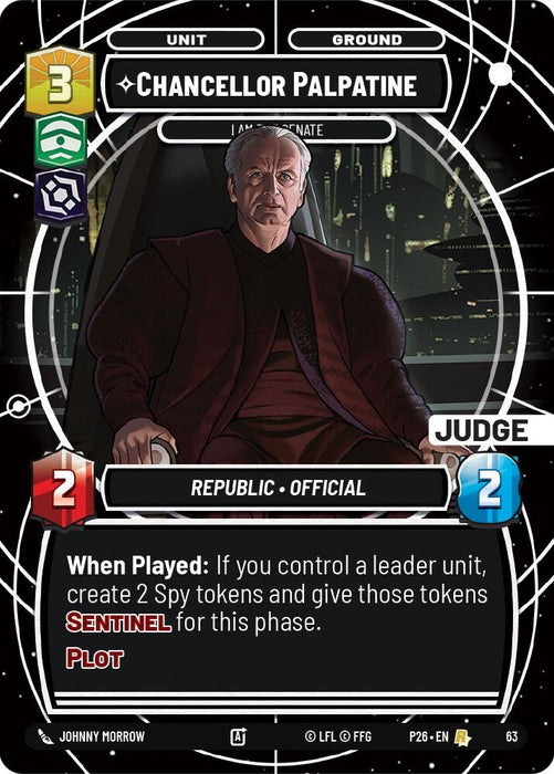 Image for Chancellor Palpatine - I Am the Senate (63) [Judge Promos] - Star Wars: Unlimited
