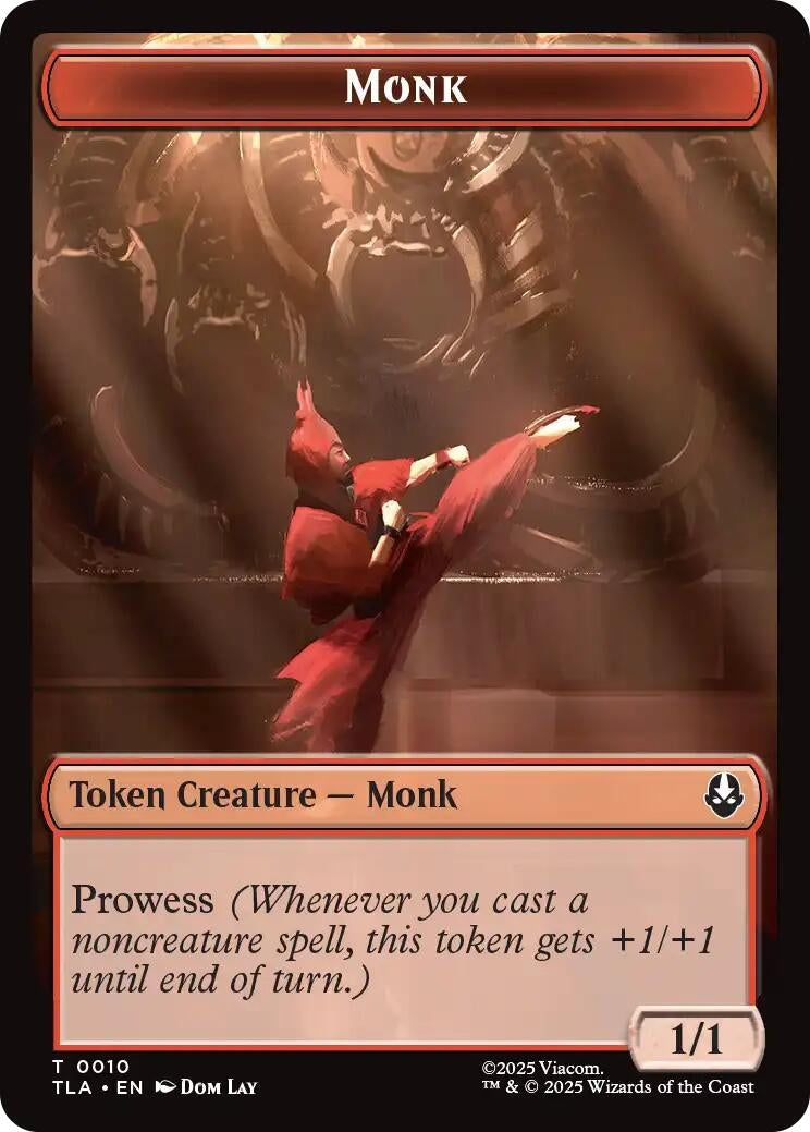 Image for Monk // Clue (0017) Double-Sided Token (10 // 17) [Avatar: The Last Airbender] - Magic: The Gathering