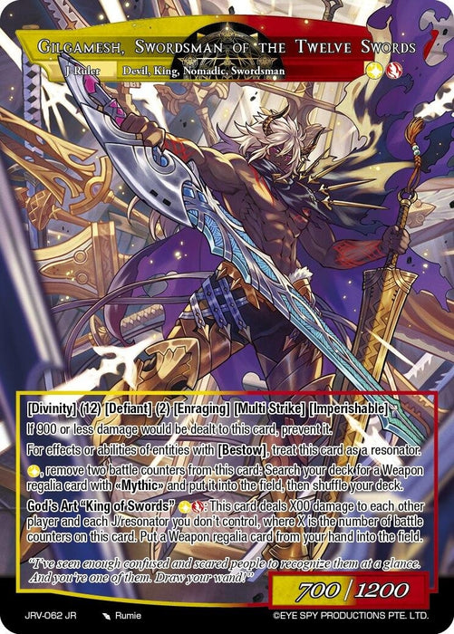 Image for Gilgamesh, Swordsman of the Twelve Swords (JRV-062 JR) [Journey to Ravidra] - Force of Will