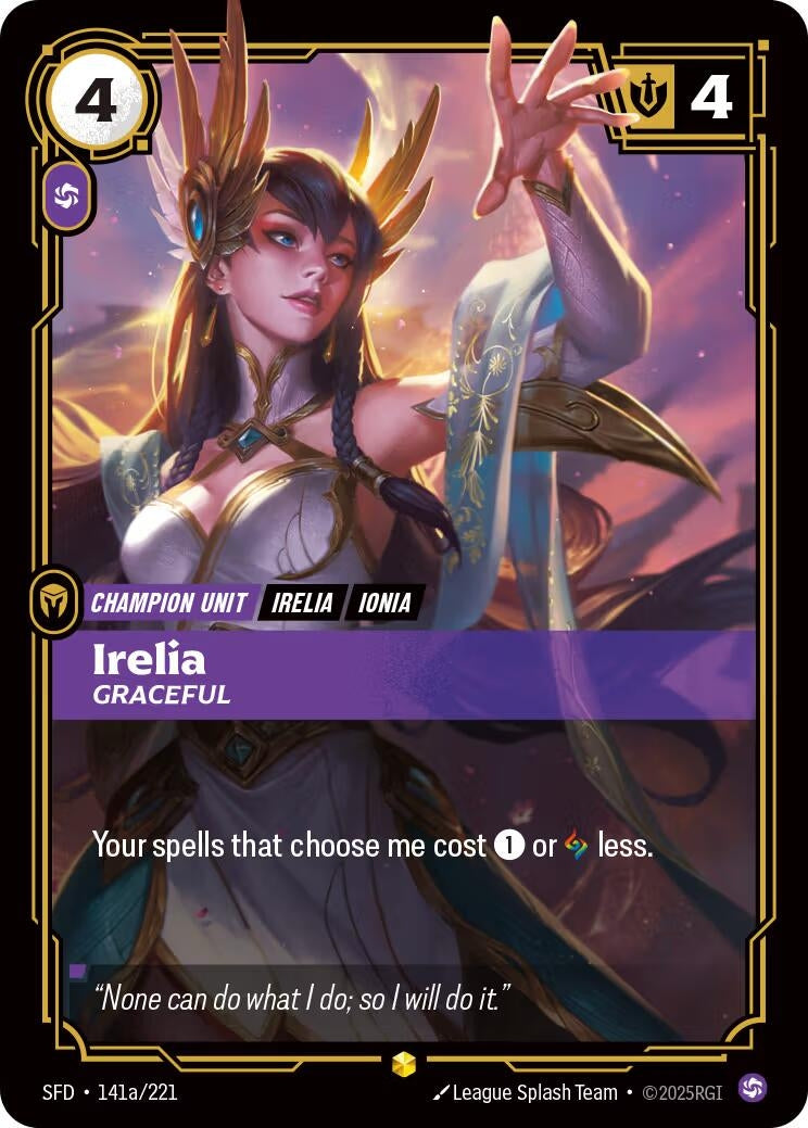 Image for Irelia - Graceful (Alternate Art) (141a/221) [Spiritforged] - Riftbound: League of Legends Trading Card Game