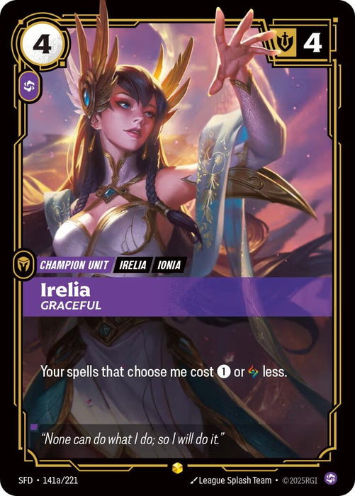 Image for Irelia - Graceful (Alternate Art) (141a/221) [Spiritforged] - Riftbound: League of Legends Trading Card Game