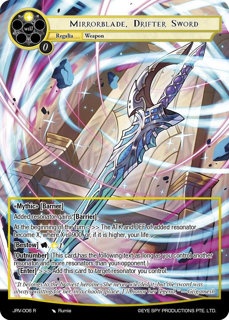 Image for Mirorblade, Drifter Sword (JRV-006 R) [Journey to Ravidra] - Force of Will
