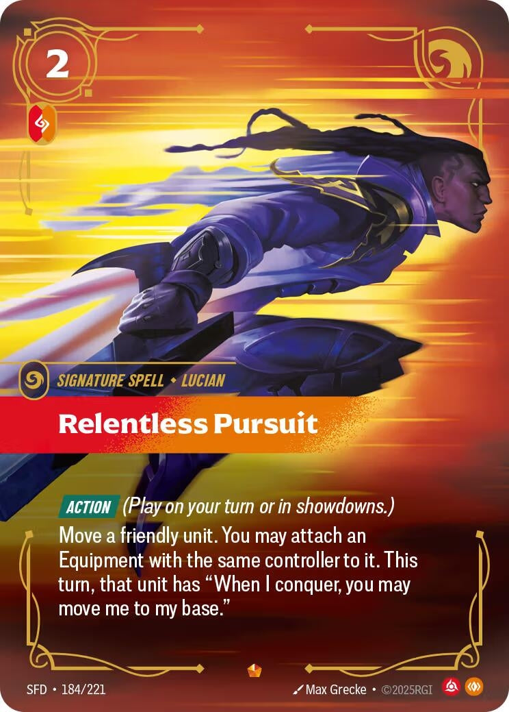 Image for Relentless Pursuit (184/221) [Spiritforged] - Riftbound: League of Legends Trading Card Game