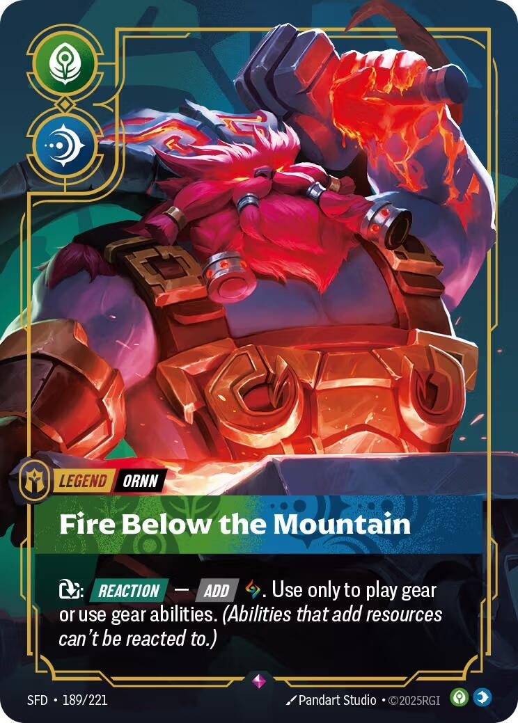 Image for Ornn - Fire Below the Mountain (189/221) [Spiritforged] - Riftbound: League of Legends Trading Card Game