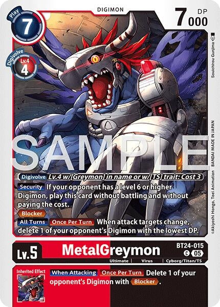 Image for MetalGreymon (BT24-015 C) [Time Stranger] - Digimon Card Game