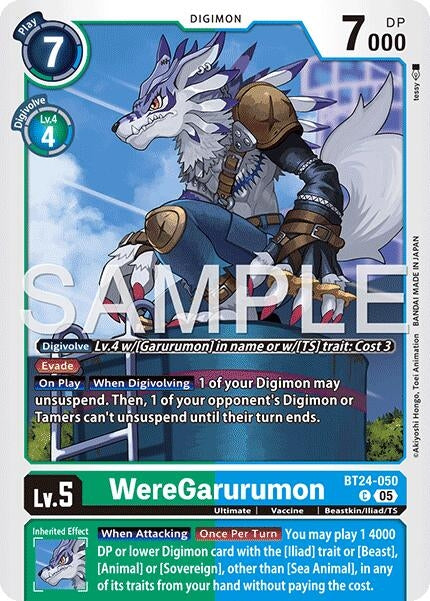 Image for WereGarurumon (BT24-050 C) [Time Stranger] - Digimon Card Game