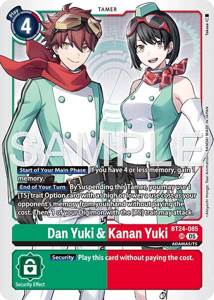 Image for Dan Yuki & Kanan Yuki (BT24-085) [Time Stranger] - Digimon Card Game