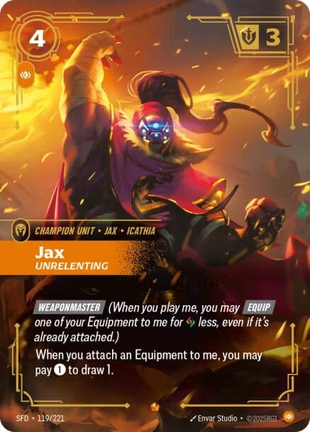Image for Jax - Unrelenting (119/221) [Spiritforged] - Riftbound: League of Legends Trading Card Game