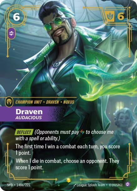 Image for Draven - Audacious (Alternate Art) (148a/221) [Spiritforged] - Riftbound: League of Legends Trading Card Game