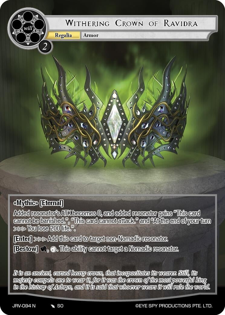Image for Withering Crown of Ravidra (JRV-094 N) [Journey to Ravidra] - Force of Will