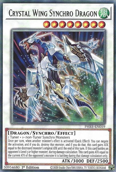 Image for Crystal Wing Synchro Dragon (PHRE-EN059) [Phantom Revenge] - YuGiOh