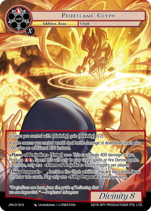Image for Prideflame Glyph (JRV-018 N) [Journey to Ravidra] - Force of Will