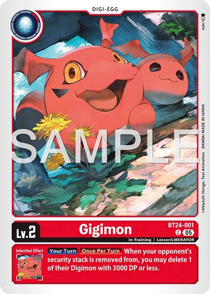 Image for Gigimon (BT24-001 C) [Time Stranger] - Digimon Card Game