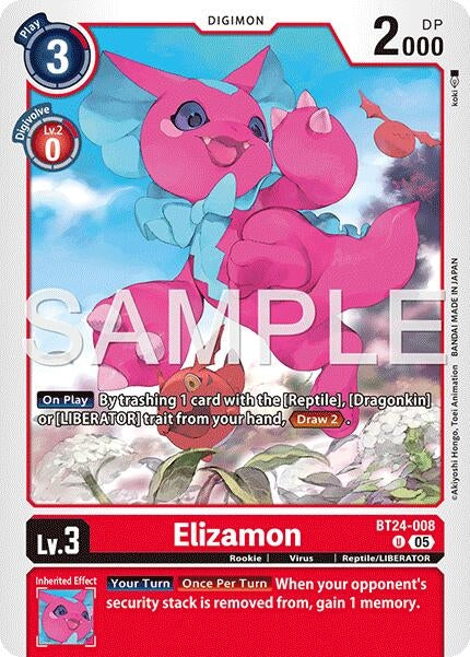 Image for Elizamon (BT24-008 C) [Time Stranger] - Digimon Card Game
