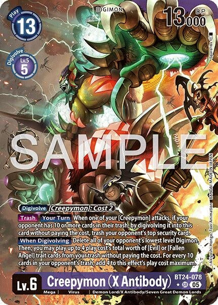 Image for Creepymon (X Antibody) (Alternate Art) (BT24-078 SR) [Time Stranger] - Digimon Card Game